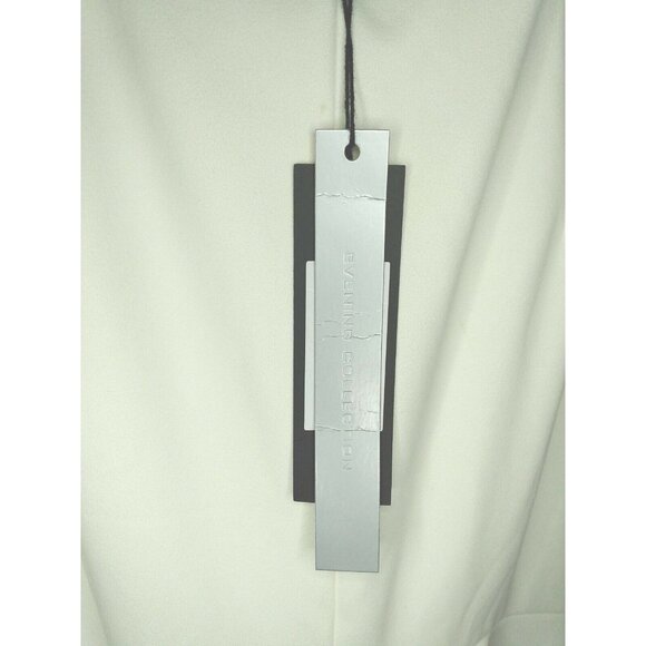 Halston Heritage Women's Size 4 Dress White Ivory Sheath Low Cut Halter $178 NEW - Picture 7 of 10